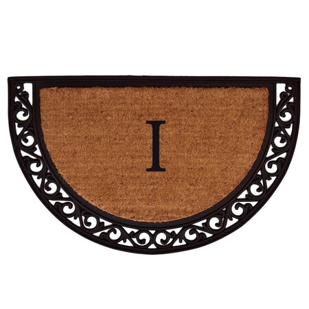 Monogram Door Mat, Black, Natural, 24 in W x 36 in L